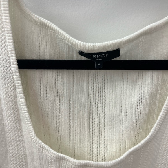 FRNCH Cream Knit Flutter Sleeve Top - Picture 3 of 4